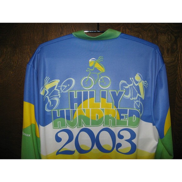 Vomax 2003 Hilly Hundred Cycling Bicycle Zip Front Jersey Mens L Riding USA - Picture 5 of 5